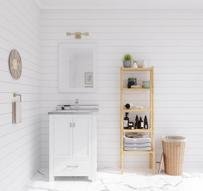Wilson 24" White Bathroom Vanity with Countertop
