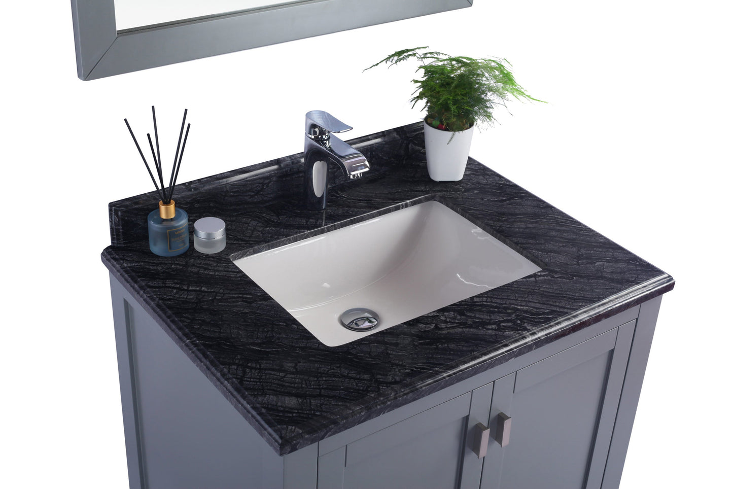 Wilson 30" Grey Bathroom Vanity with Countertop