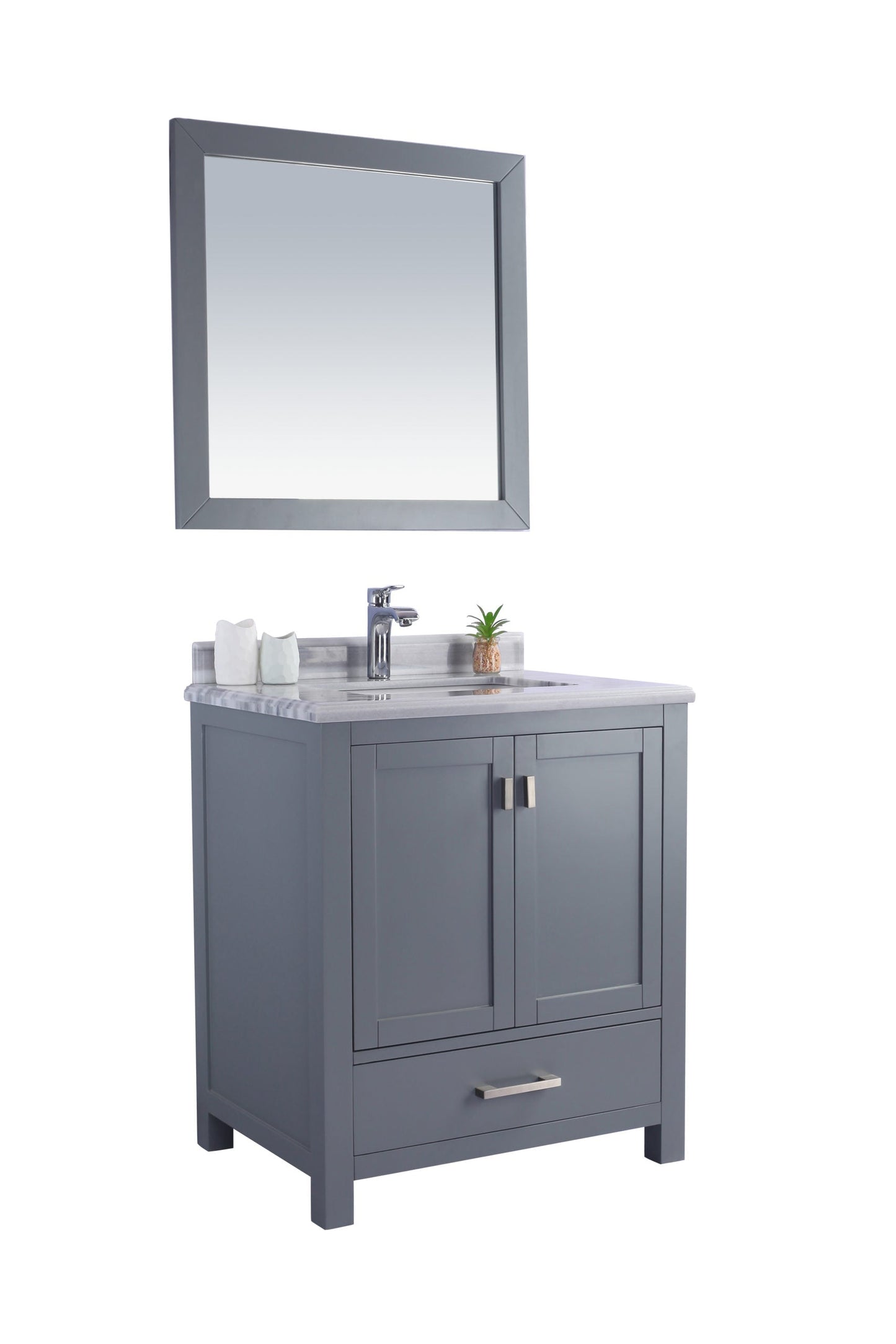 Wilson 30" Grey Bathroom Vanity with Countertop