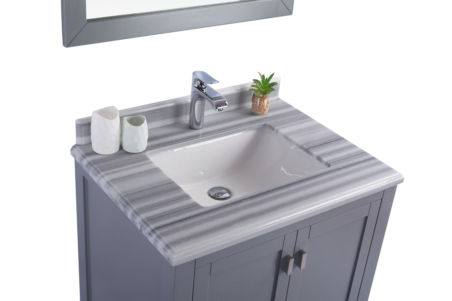 Wilson 30" Grey Bathroom Vanity with Countertop