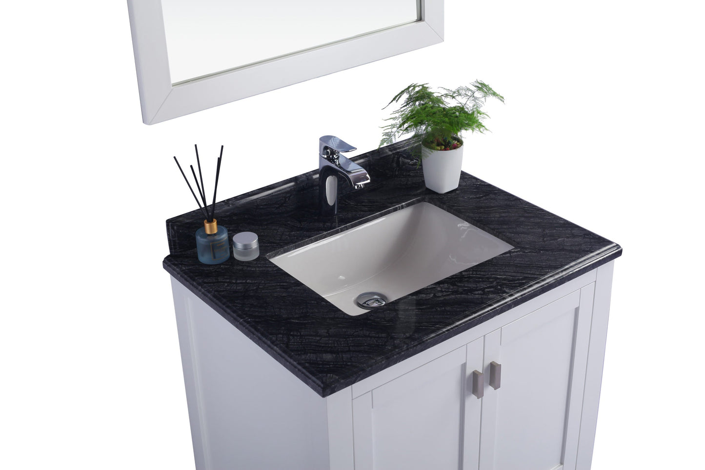 Wilson 30" White Bathroom Vanity with Countertop