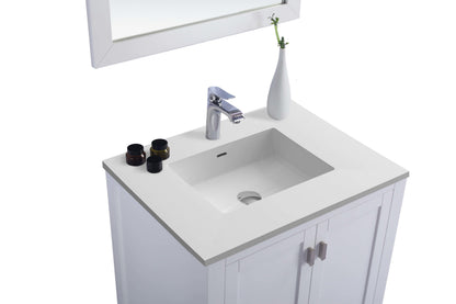 Wilson 30" White Bathroom Vanity with Countertop