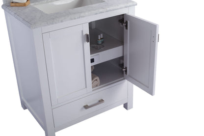 Wilson 30" White Bathroom Vanity with Countertop