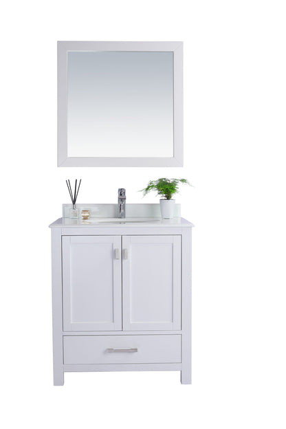 Wilson 30" White Bathroom Vanity with Countertop