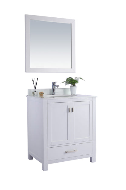 Wilson 30" White Bathroom Vanity with Countertop