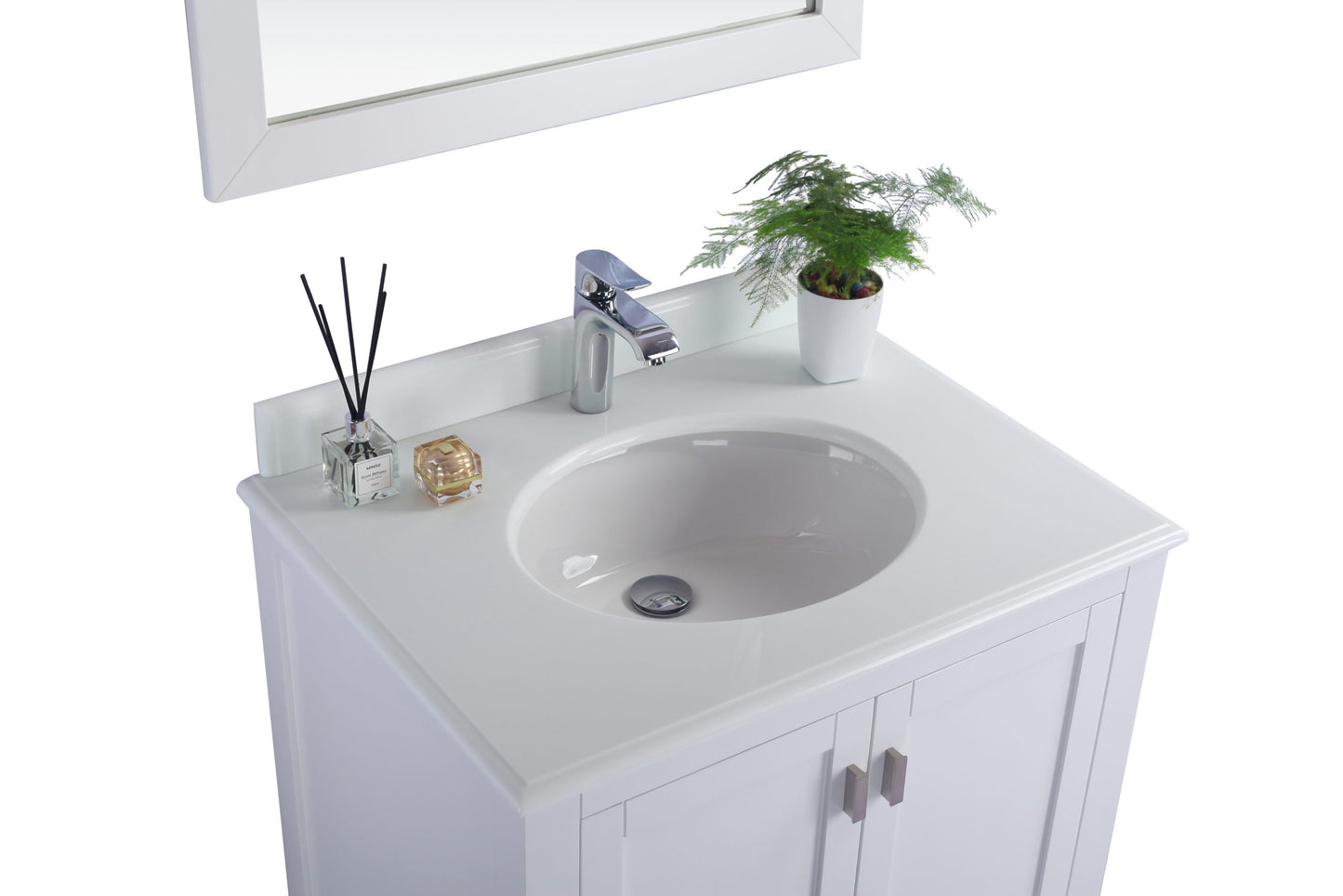 Wilson 30" White Bathroom Vanity with Countertop
