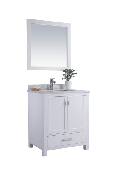 Wilson 30" White Bathroom Vanity with Countertop