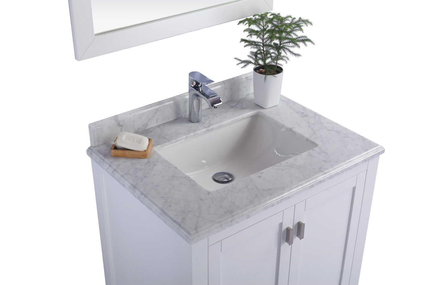 Wilson 30" White Bathroom Vanity with Countertop