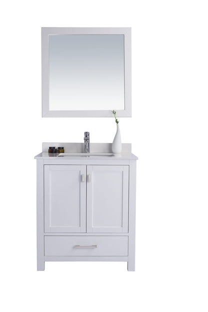 Wilson 30" White Bathroom Vanity with Countertop