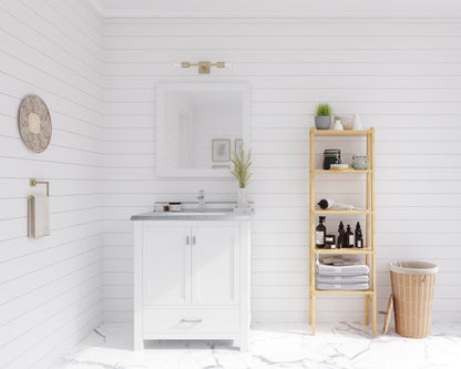 Wilson 30" White Bathroom Vanity with Countertop