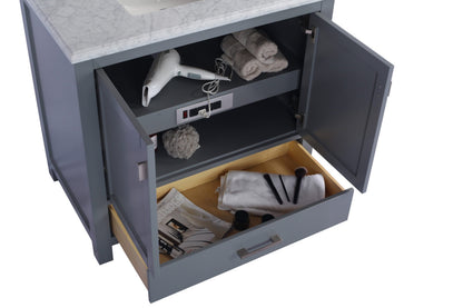 Wilson 36" Grey Bathroom Vanity with Countertop
