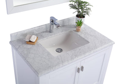 Wilson 36" White Bathroom Vanity with Countertop