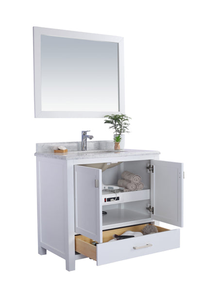 Wilson 36" White Bathroom Vanity with Countertop