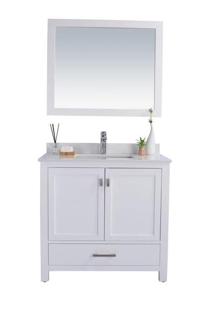 Wilson 36" White Bathroom Vanity with Countertop