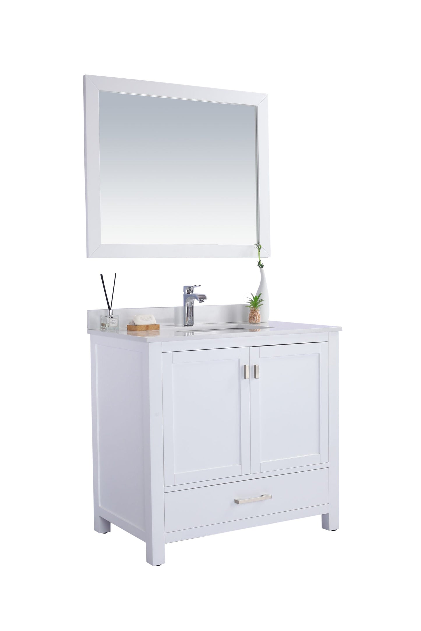 Wilson 36" White Bathroom Vanity with Countertop