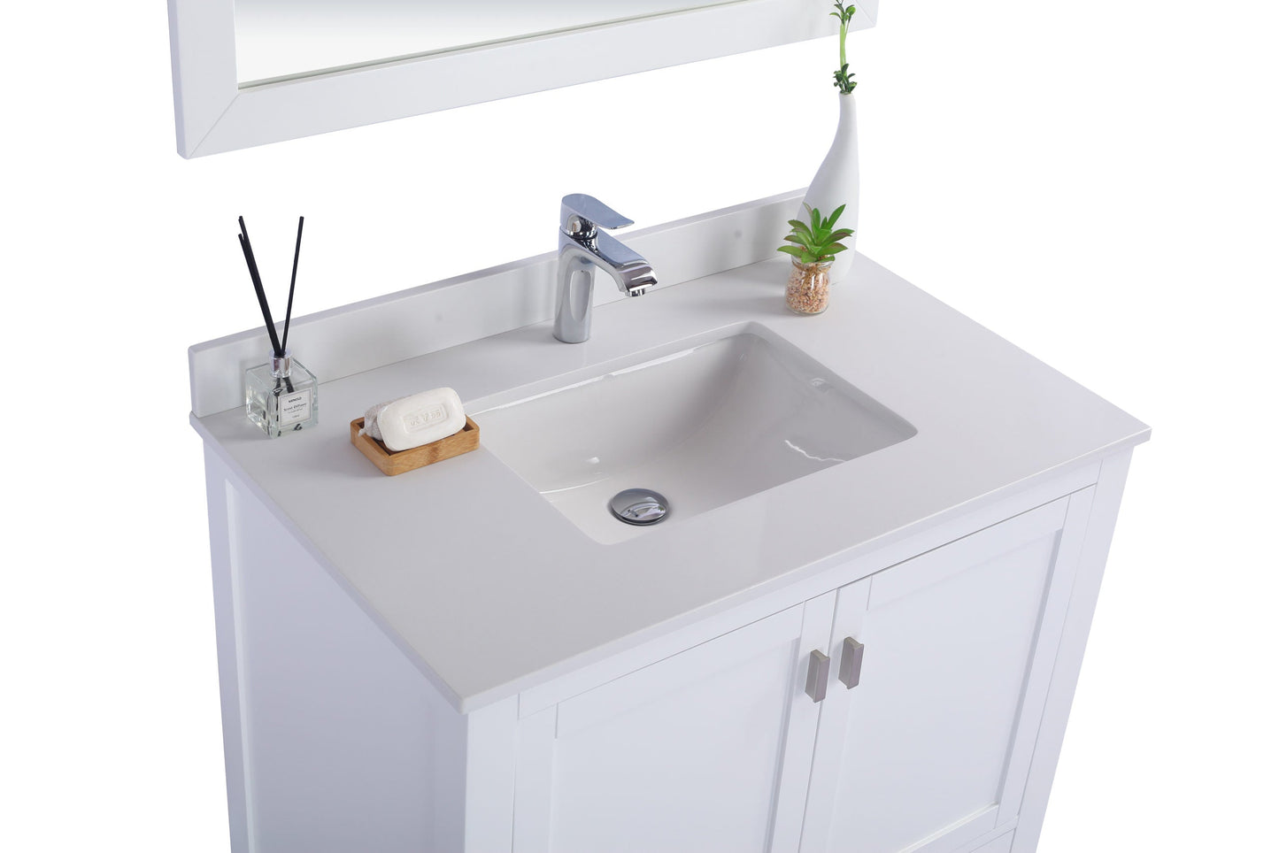 Wilson 36" White Bathroom Vanity with Countertop