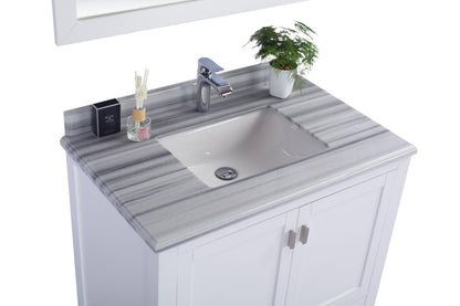 Wilson 36" White Bathroom Vanity with Countertop