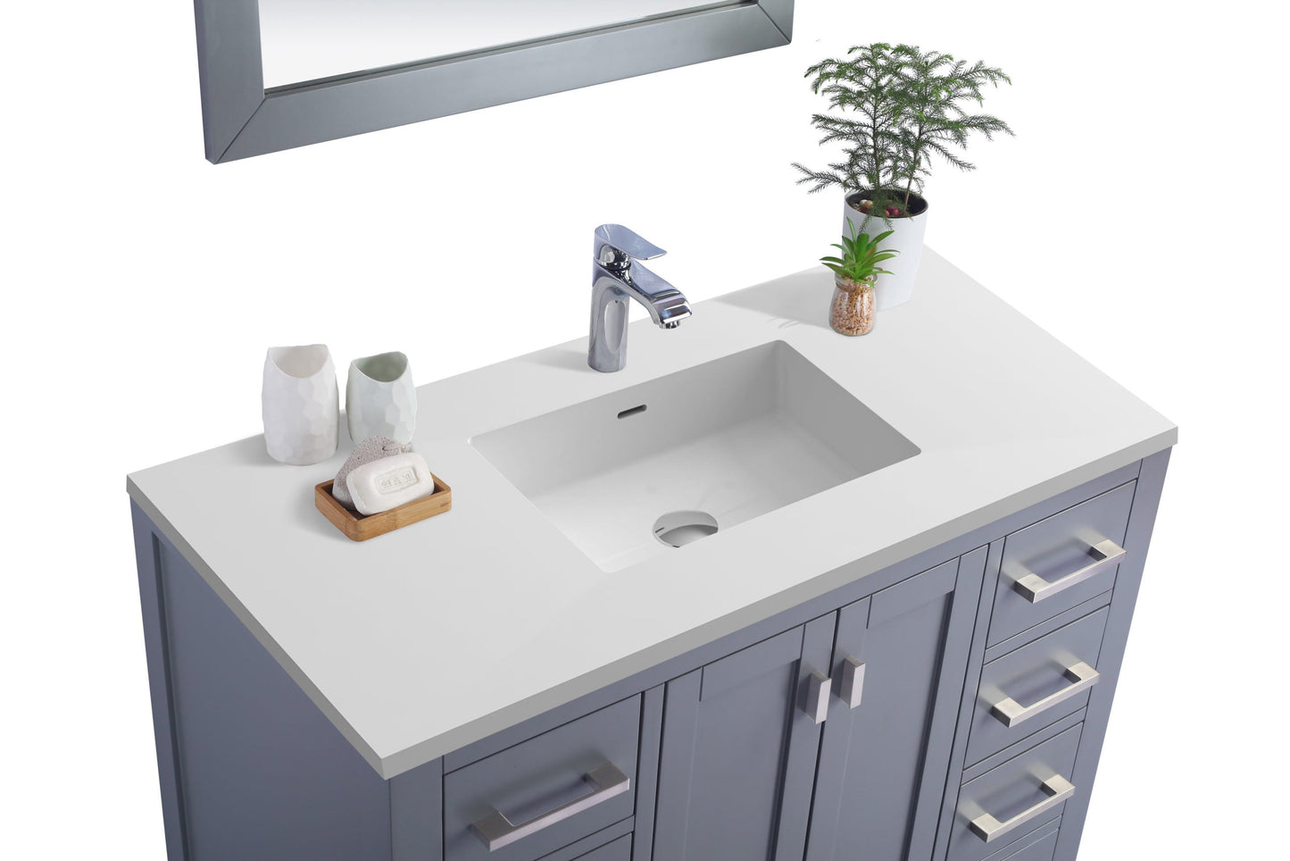 Wilson 42" Grey Bathroom Vanity with Countertop