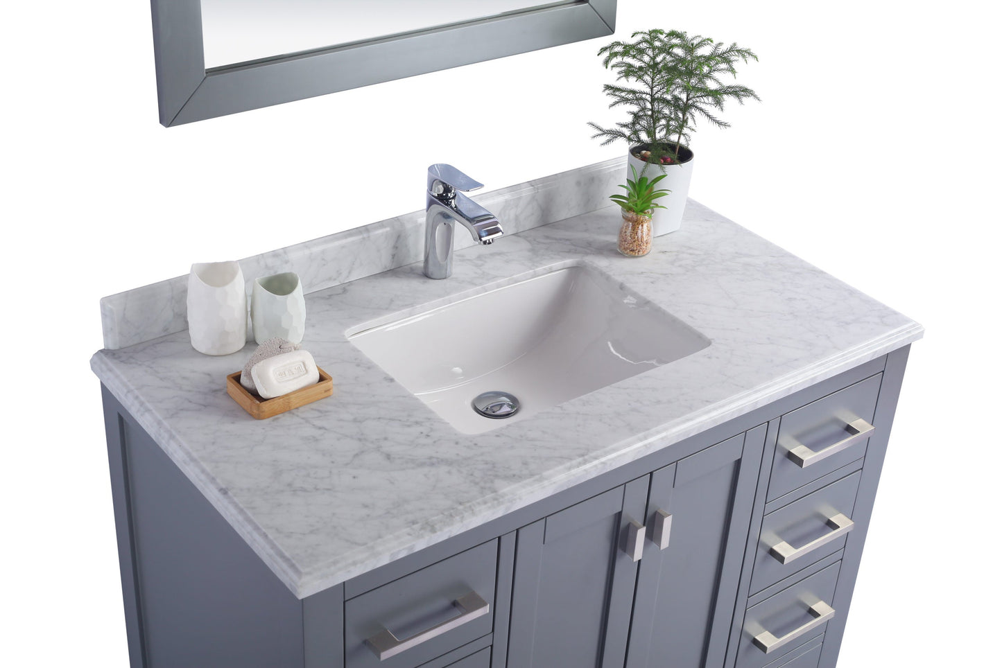 Wilson 42" Grey Bathroom Vanity with Countertop