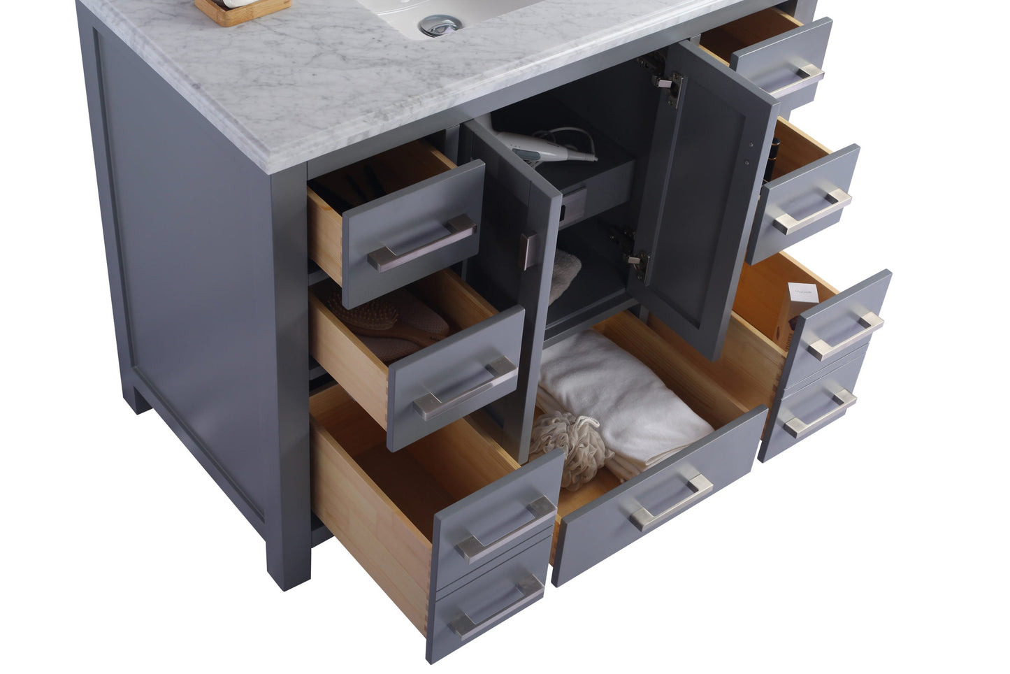 Wilson 42" Grey Bathroom Vanity with Countertop
