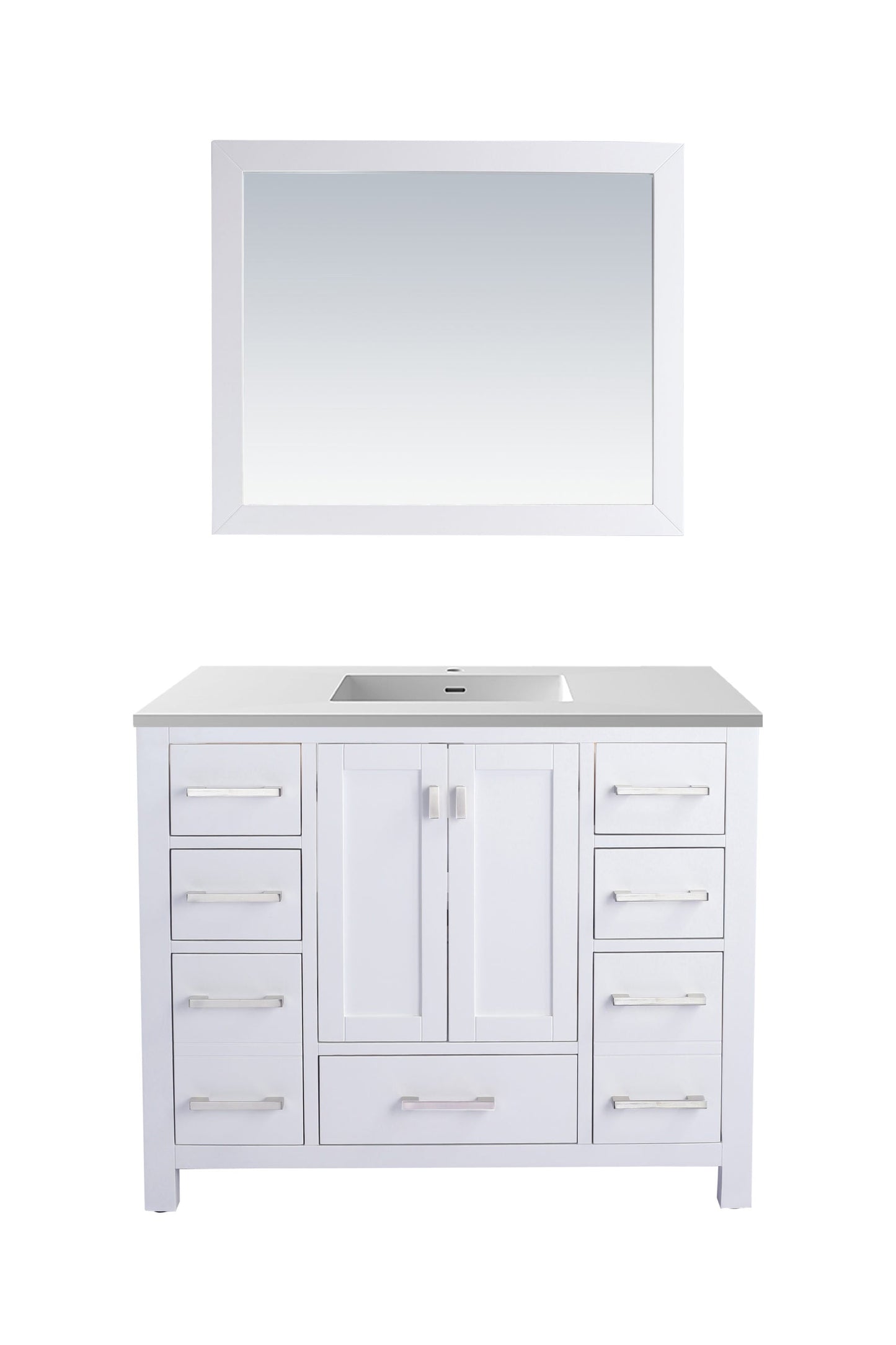 Wilson 42" White Bathroom Vanity with Countertop