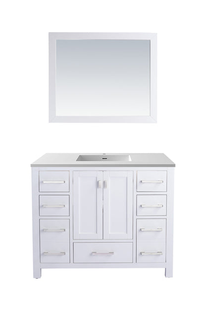 Wilson 42" White Bathroom Vanity with Countertop