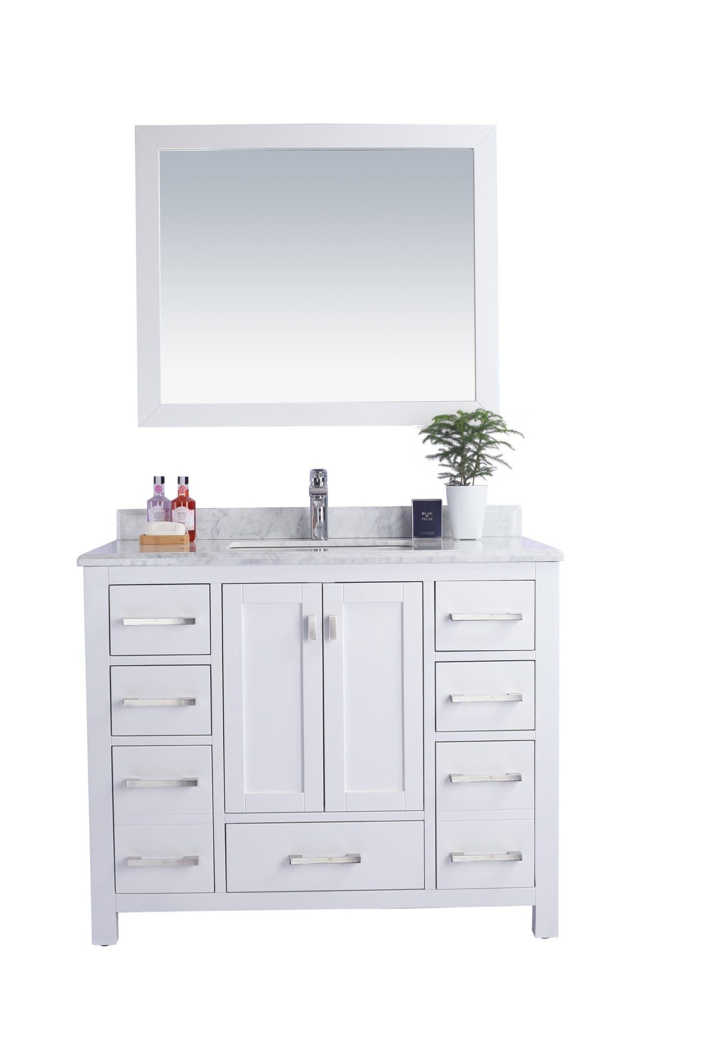 Wilson 42" White Bathroom Vanity with Countertop