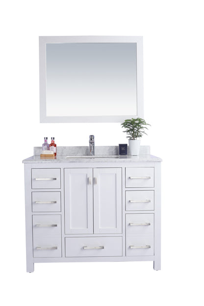 Wilson 42" White Bathroom Vanity with Countertop