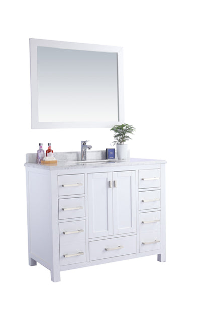Wilson 42" White Bathroom Vanity with Countertop