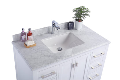 Wilson 42" White Bathroom Vanity with Countertop