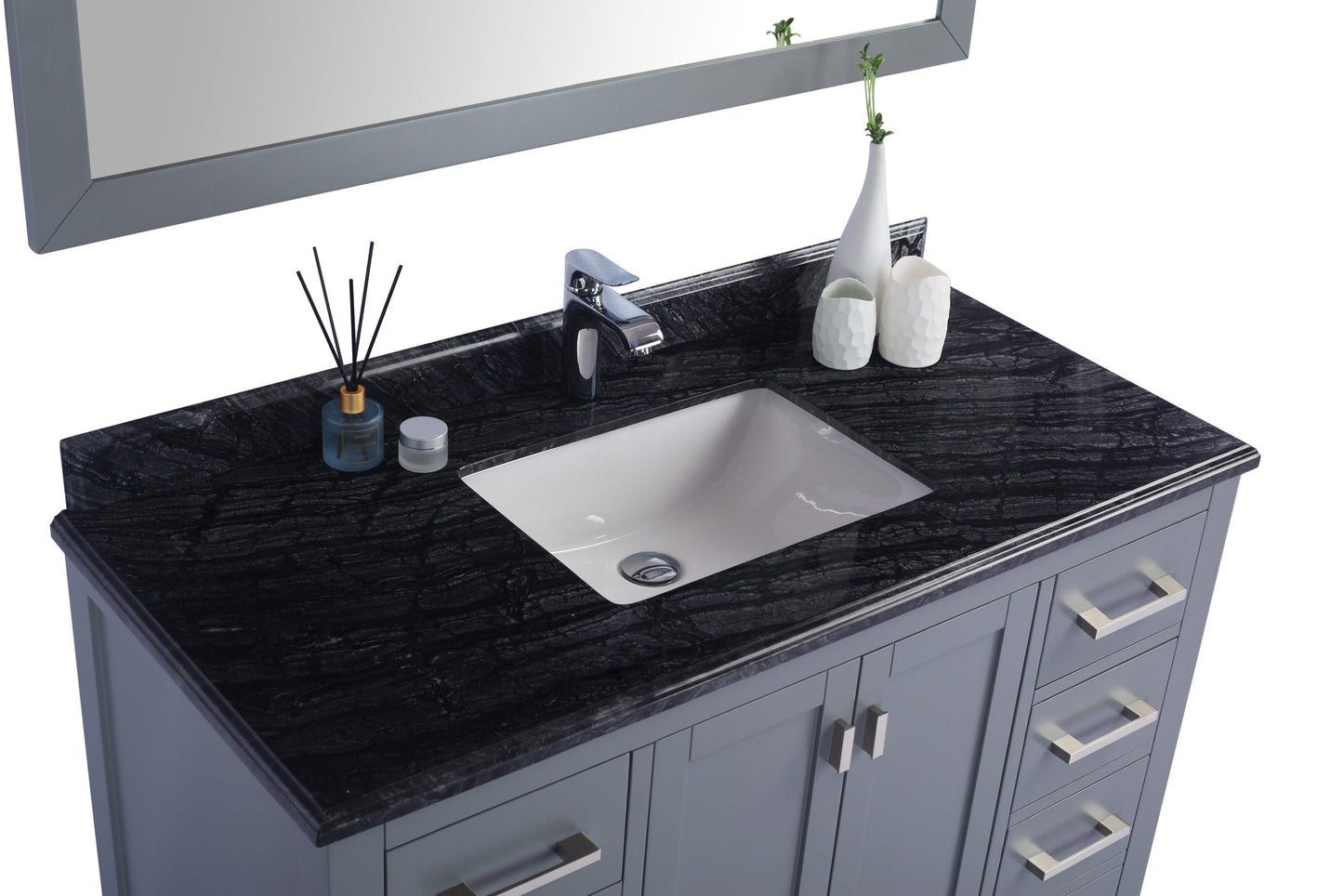 Wilson 48" Grey Bathroom Vanity with Countertop