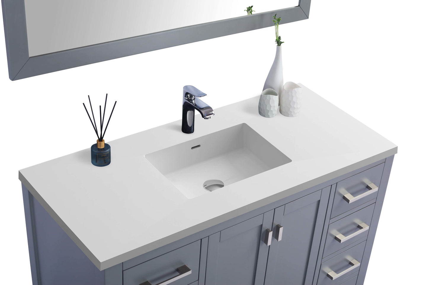 Wilson 48" Grey Bathroom Vanity with Countertop