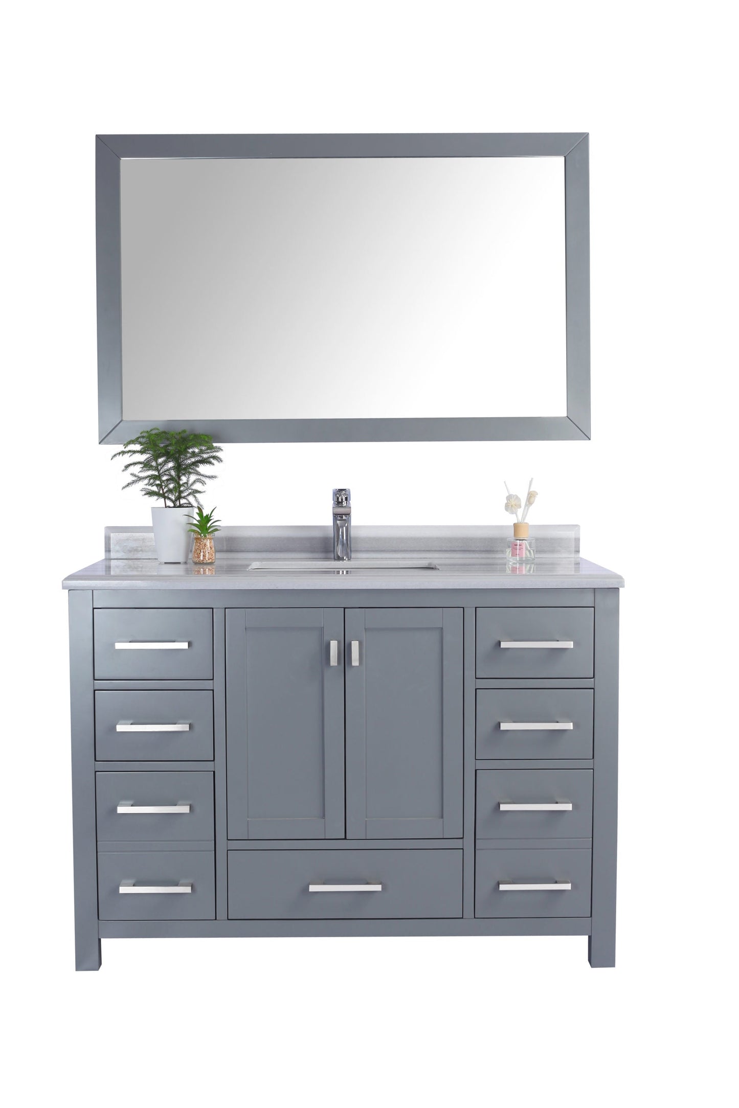 Wilson 48" Grey Bathroom Vanity with Countertop