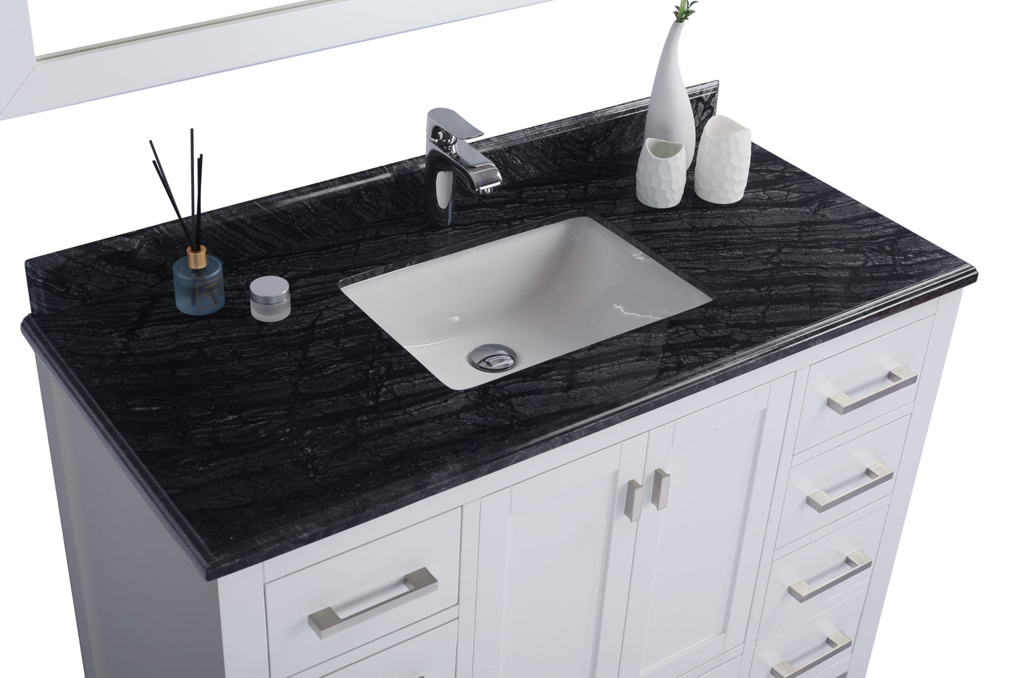 Wilson 48" White Bathroom Vanity with Countertop