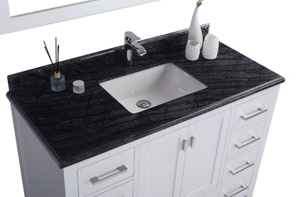 Wilson 48" White Bathroom Vanity with Countertop