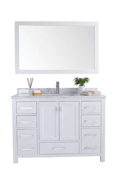 Wilson 48" White Bathroom Vanity with Countertop