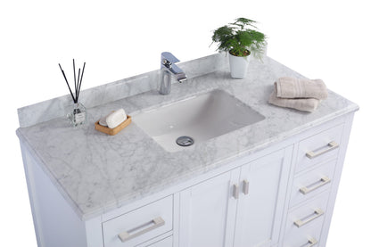 Wilson 48" White Bathroom Vanity with Countertop
