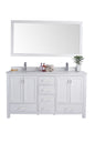 Wilson 60" White Double Sink Bathroom Vanity with Countertop