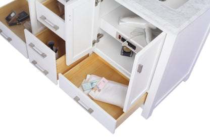 Wilson 60" White Double Sink Bathroom Vanity with Countertop