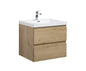 Aurora 24" Glossy Polar White Wall Hung Bathroom Vanity with White Acrylic Countertop