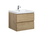 Aurora 30" Glossy Polar White Wall Hung Bathroom Vanity with White Acrylic Countertop