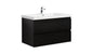 Aurora 36" Glossy Polar White Wall Hung Bathroom Vanity with White Acrylic Countertop