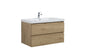 Aurora 36" Glossy Polar White Wall Hung Bathroom Vanity with White Acrylic Countertop