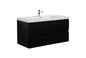 Aurora 42" Glossy Polar White Wall Hung Bathroom Vanity with White Acrylic Countertop