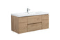 Aurora 48" Glossy Polar White Wall Hung Bathroom Vanity with White Acrylic Countertop