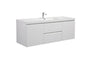 Aurora 60" Wall Hung Single Sink Bathroom Vanity with White Acrylic Countertop