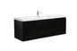 Aurora 60" Wall Hung Single Sink Bathroom Vanity with White Acrylic Countertop