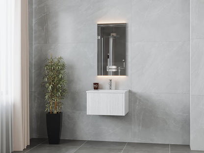 Legno 24" Bathroom Vanity with Matte White VIVA Stone Solid Surface Countertop