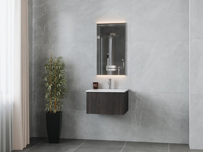 Legno 24" Bathroom Vanity with Matte White VIVA Stone Solid Surface Countertop