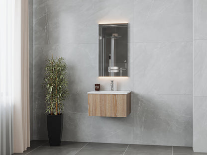 Legno 24" Bathroom Vanity with Matte White VIVA Stone Solid Surface Countertop